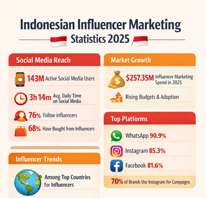 Indonesian Brand Influencer Marketing Statistics 2025