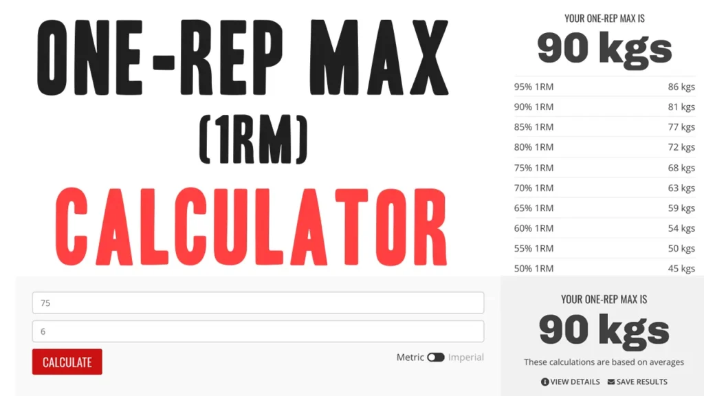 one rep max calculator